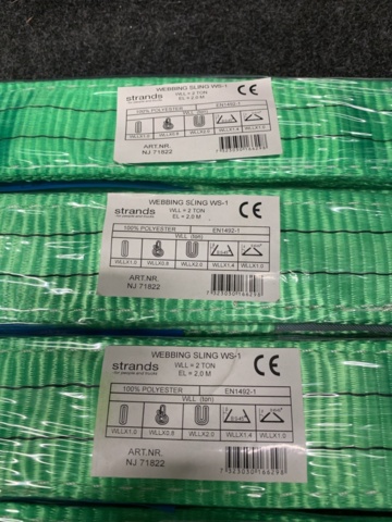 1412521-5 5 st bandstoppar 2 m, 2 ton