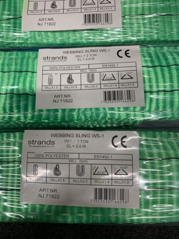 1412521-6 5 st bandstoppar 2 m, 2 ton