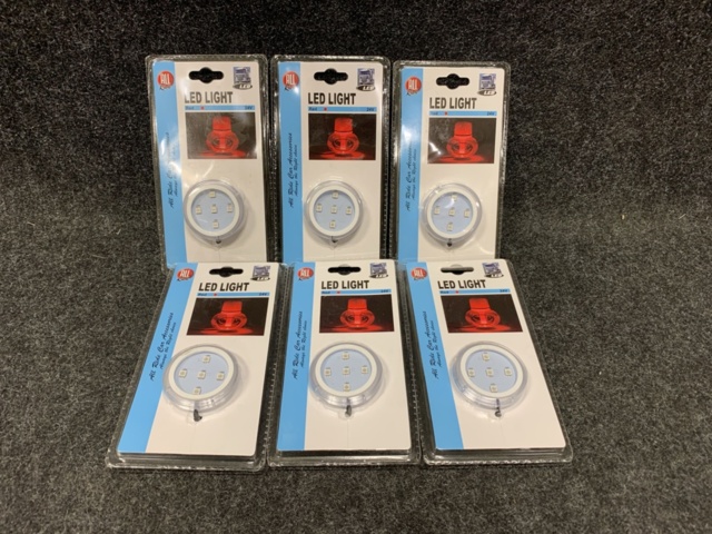 1413564-1 6 st LED ljusplattor för Poppy, Röd