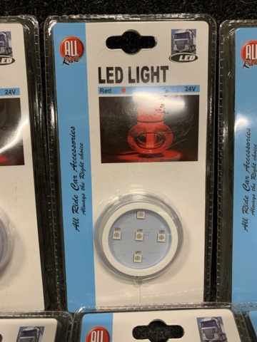 1413564-5 6 st LED ljusplattor för Poppy, Röd