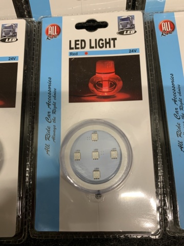 1413564-6 6 st LED ljusplattor för Poppy, Röd