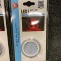 1413564-7 6 st LED ljusplattor för Poppy, Röd