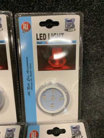 1413564-7 6 st LED ljusplattor för Poppy, Röd