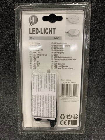 1413564-9 6 st LED ljusplattor för Poppy, Röd