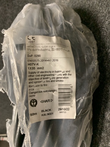 1413567-7 RK 35 svart batterikabel