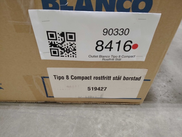 1413835-3 Diskho - Blanco Tipo 8 Compact, Rostfritt stål