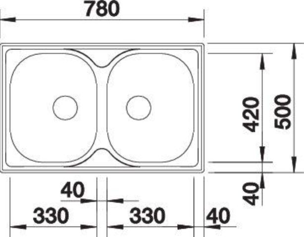 1413835-4 Diskho - Blanco Tipo 8 Compact, Rostfritt stål