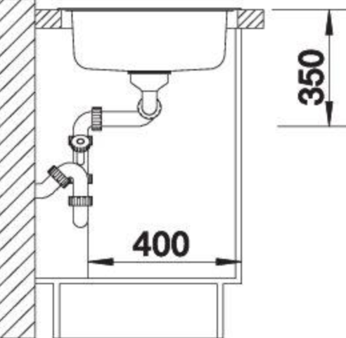 1413835-6 Diskho - Blanco Tipo 8 Compact, Rostfritt stål