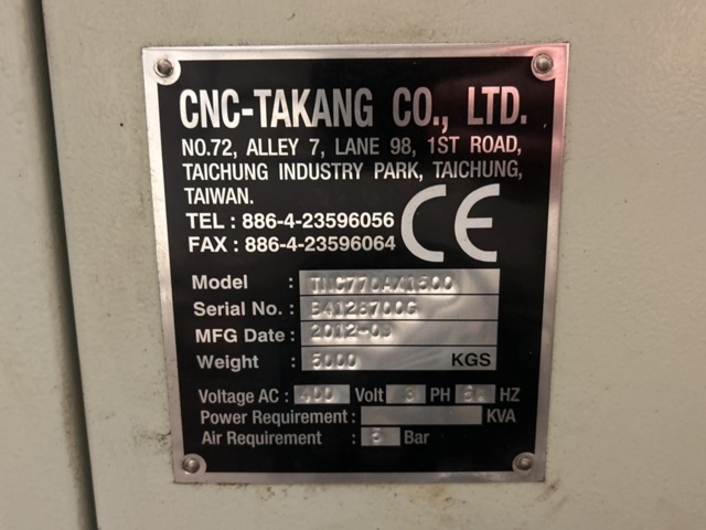 1361218-14 Svarv - CNC-Takang TNC770AX1500 -2012
