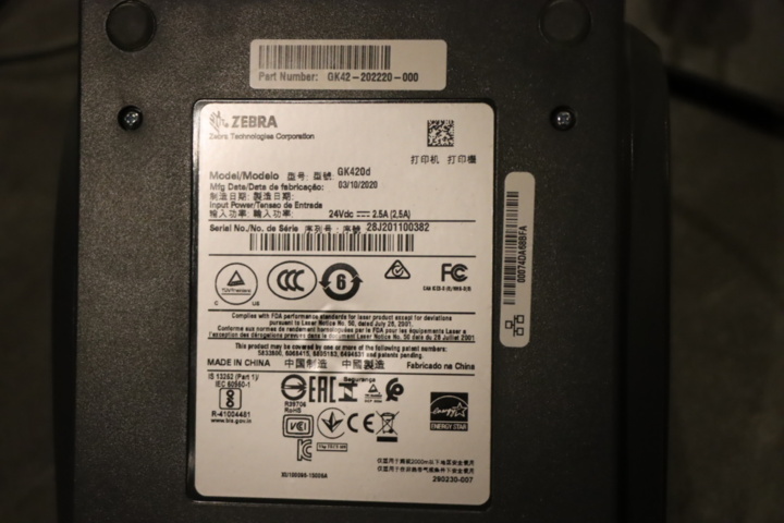 1295625-6 Etikettskrivare Zebra GK420d