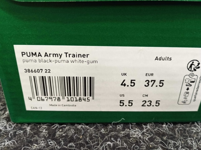 1414493-3 Skor Puma Army Trainer, Strl 37,5