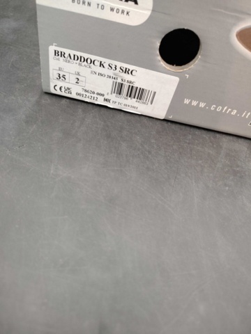 1407587-2 Skyddsskor 2 st – Cofra, Braddock S3 SRC, aluminiumtåhätta, stl 35