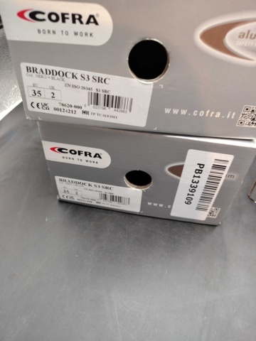 1407588-2 Safety shoes 3 pcs - Cofra, Braddock S3 SRC, aluminum toe cap, size 35