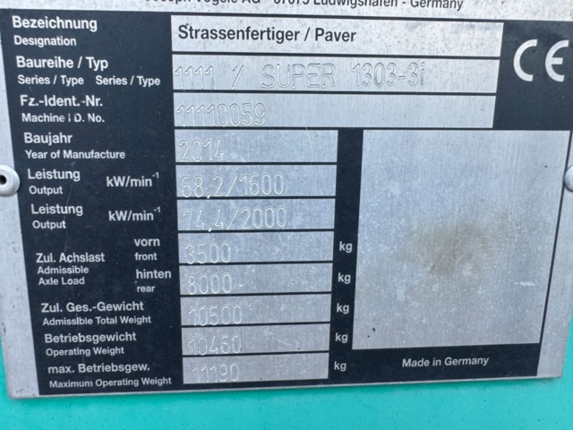 1199596-14 Vögele Super 1303-3i Asfaltläggare