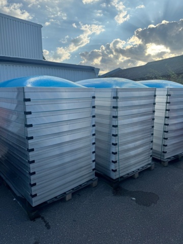 1407961-2 10 st helt nya välvda takkupoler , 4 skikts opal 2x1 m FVK-AL