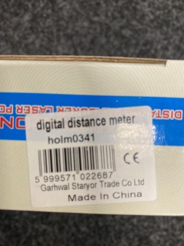 1414123-5 Digital distance meter with ultrasonic/laser