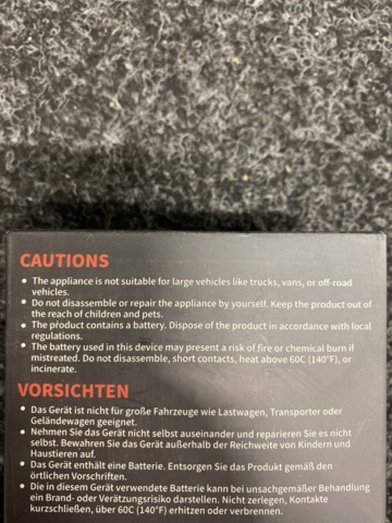 1414131-3 Däckpumpskompressor - trådlös och bärbar