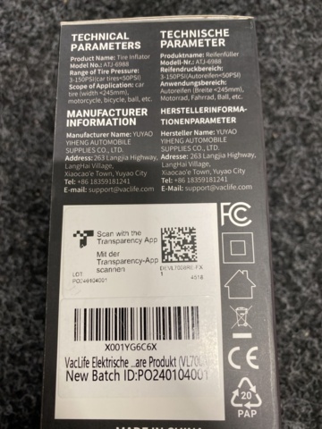 1414131-5 Däckpumpskompressor - trådlös och bärbar