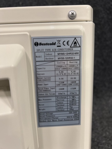 1415121-24 Luftvärmepump 12000 BTU för nordiskt klimat