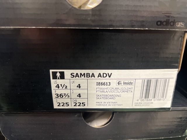 1415282-3 Skor Adidas Samba ADV, Strl 36 2/3