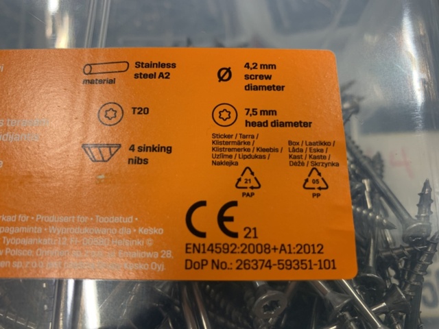 1415752-6 4000 st Trallskruv 4,2x55mm, Prof