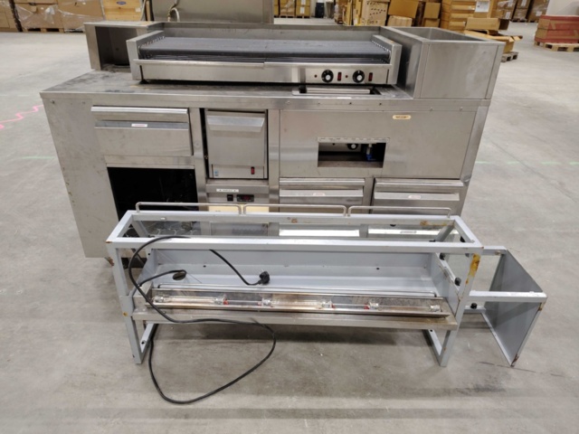 1415481-1 Korvvagn - FKI Fast Food Teknik, rostfritt stål, varm och kylförvaring