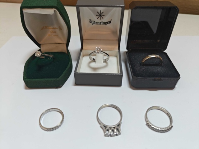 1400531-1 Ringar i vitguld 18K - 6 st