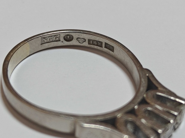 1400531-6 Ringar i vitguld 18K - 6 st