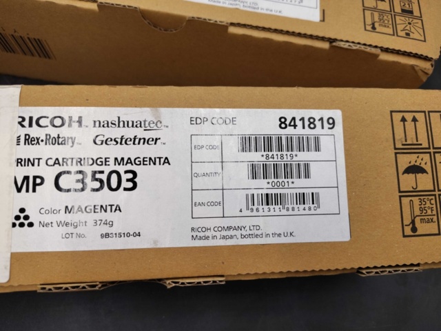 1347184-3 Tonerkassetter, 2 st Ricoh MP C3503, gul, magenta - Frakt ingår