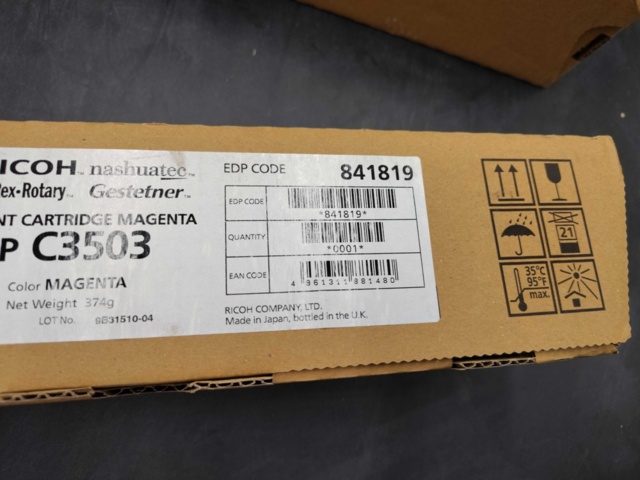 1347184-4 Tonerkassetter, 2 st Ricoh MP C3503, gul, magenta - Frakt ingår