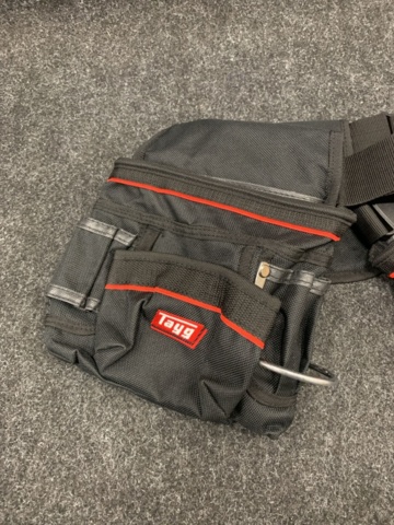 1415782-7 Verktygsbälte i nylon, 2 x hammarhållare & snäpplås, Tayg