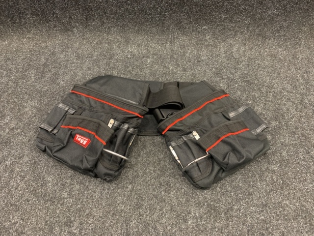 1415796-2 Verktygsbälte i nylon, 2 x hammarhållare & snäpplås, Tayg