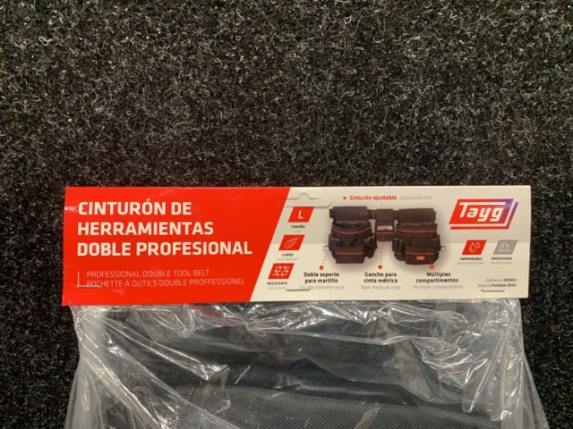 1415796-4 Verktygsbälte i nylon, 2 x hammarhållare & snäpplås, Tayg