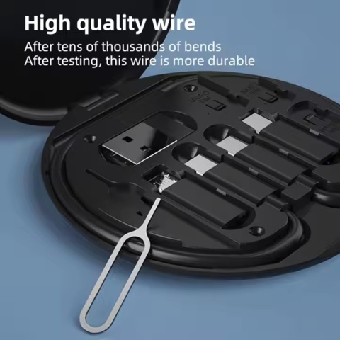 1416508-3 Mobiltillbehör Laddset 6-i-1 – 60W – USB-C/Micro/USB - Fri frakt