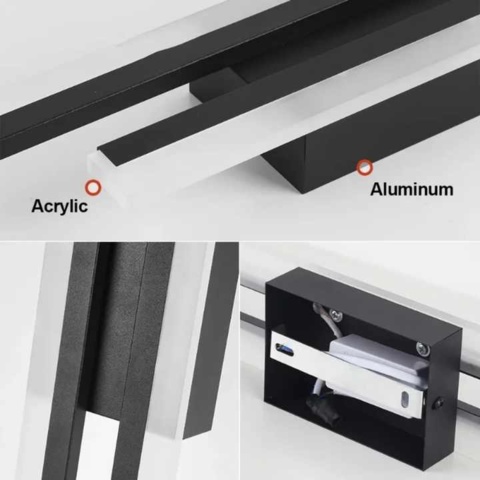 1416515-4 2 st Vägglampor Svart LED 16W - Fri frakt