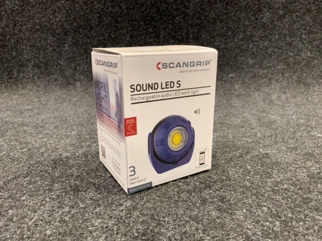 1415845-2 Arbetsbelysning Scangrip med BT högtalare Sound Led, laddbar