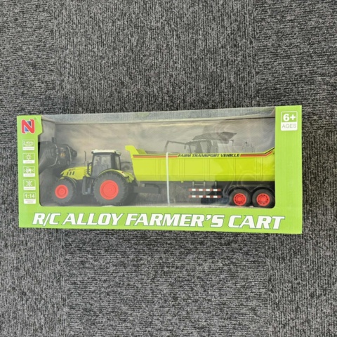 1416559-2 Radiostyrd Traktor med Tippvagn Grön - Fri frakt