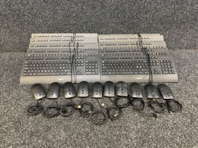 1415657-1 10 st tangentbord och möss, Logitech & Dell