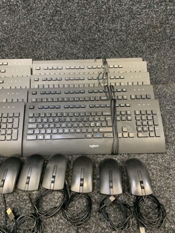 1415657-3 10 st tangentbord och möss, Logitech & Dell