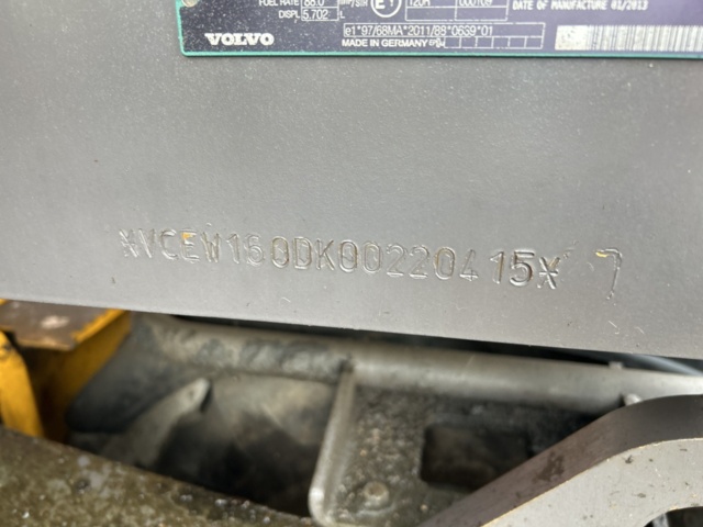 1383248-95 Volvo EW160D med tre skopor & gafflar *Uppdaterad auktion*