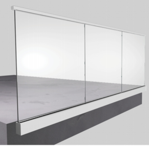 1418234-1 Stolpfritt glasräcke 6 meter