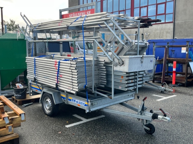 1403515-2 Ställningstrailer - SM Släp med Altrad ställning