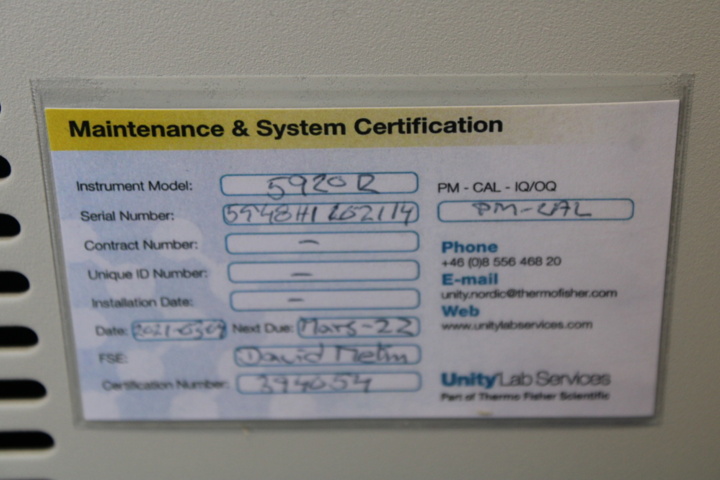 1410603-9 Kyld centrifug Eppendorf 5948