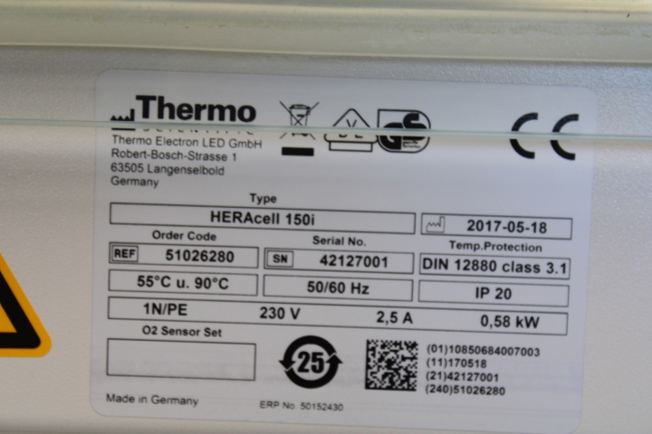 1410605-10 Co2 inkubator x 2 Heracell 150i 2017