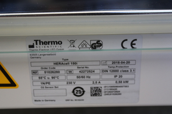 1410605-13 Co2 inkubator x 2 Heracell 150i 2017