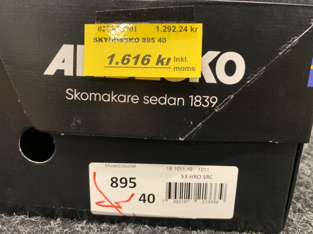 1418619-4 Skyddsskor Arbesko 895, Strl 40