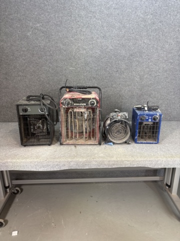 1408528-1 Värmefläktar 4 st - Malmbergs / Termo / Prof m.fl