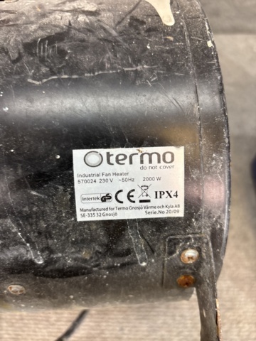 1408528-9 Värmefläktar 4 st - Malmbergs / Termo / Prof m.fl