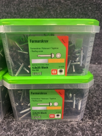 1418423-3 4 st Förpackningar Farmarskruv 4,8x35, Essve