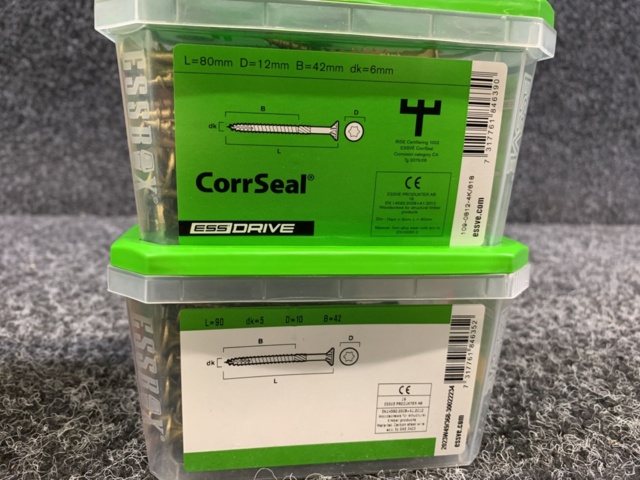 1418501-8 8 st Förpackningar Träskruv, Essve